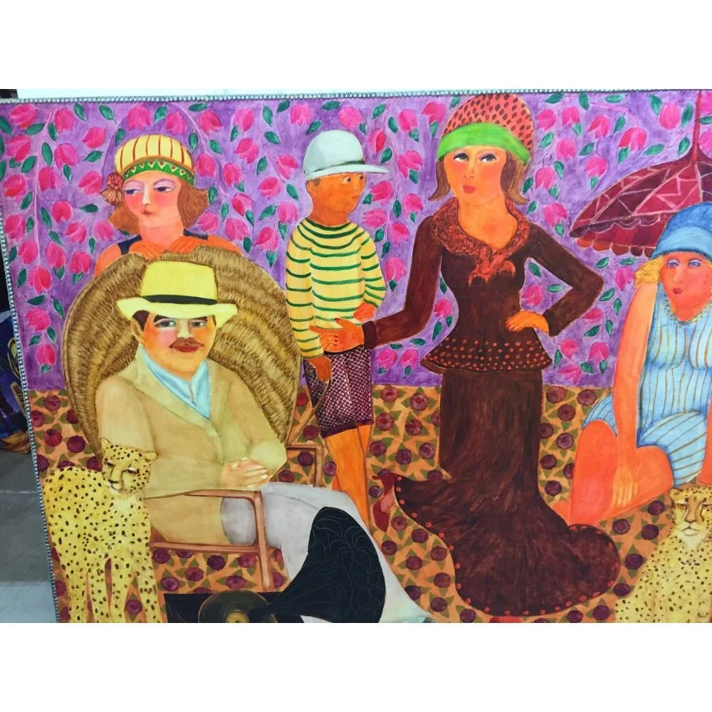 Vtg 1970’s Painting Art ”CHARLESTON CHEETAHS” Oil On Board Painting Art Signed - Picture 3 of 10